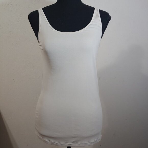 EILEEN FISHER STRETCH SILK SHELL JERSEY TANK TOP SMALL - Picture 1 of 6